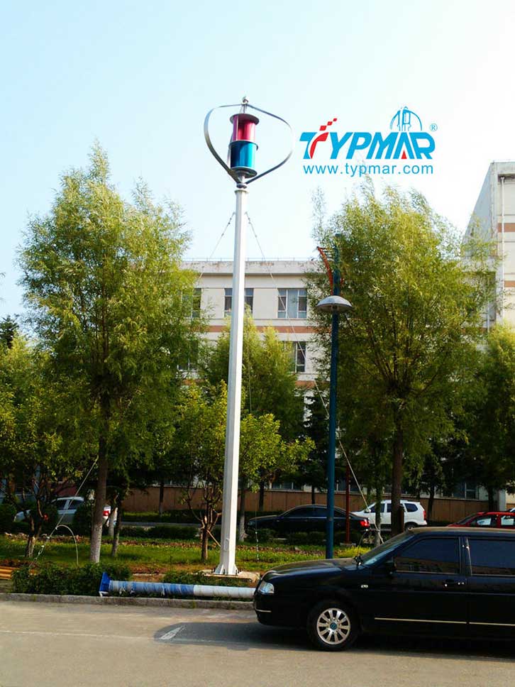吉林長春磁懸浮風(fēng)力發(fā)電機1000W 燈桿9米